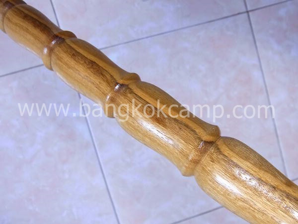 ไม้มงคลหายาก... ไม้ตะพด(พยอม) ลายสวยมาก หัวขุน+ท้ายทองเหลือง ยาว105ซม