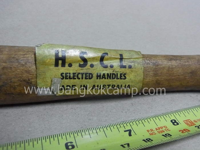 ด้ามค้อนออสเตรเลีย , H.S.C.L. MADE IN AUSTRALIA ยาว12นิ้ว ใหม่เก่าเก็บ..เกือบ30ปี