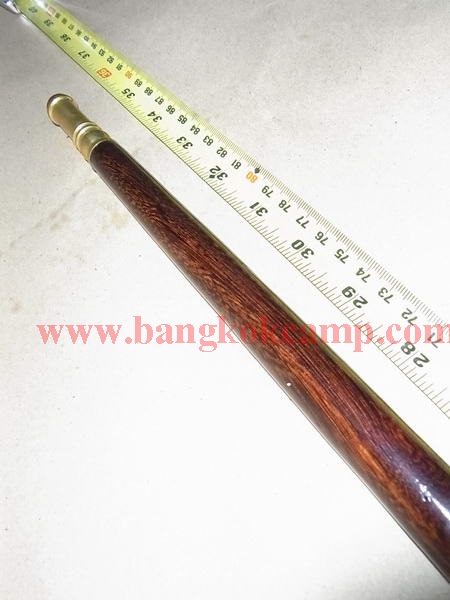 ไม้มงคลหายาก... ไม้ตะพด(ไม้แก่นมะขาม) หัว+ท้ายทองเหลือง ลายไม้สวย