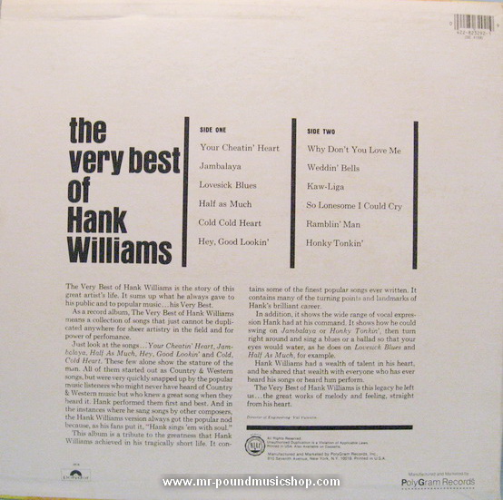 Hank Williams - The Very Best Of Hank Williams
