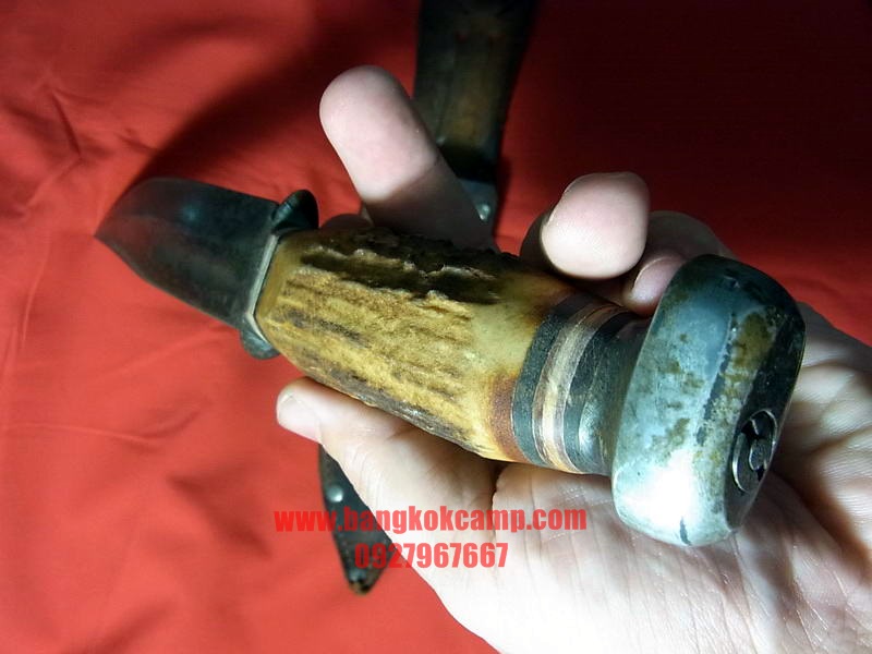 มีดพกเยอรมัน ด้ามเขากวาง ตราม้า F.ESSER&CIA SOLINGEN Made in GERMANY เก่าเก็บ (Vintage solingen knife) สภาพสมบูรณ์ หายาก