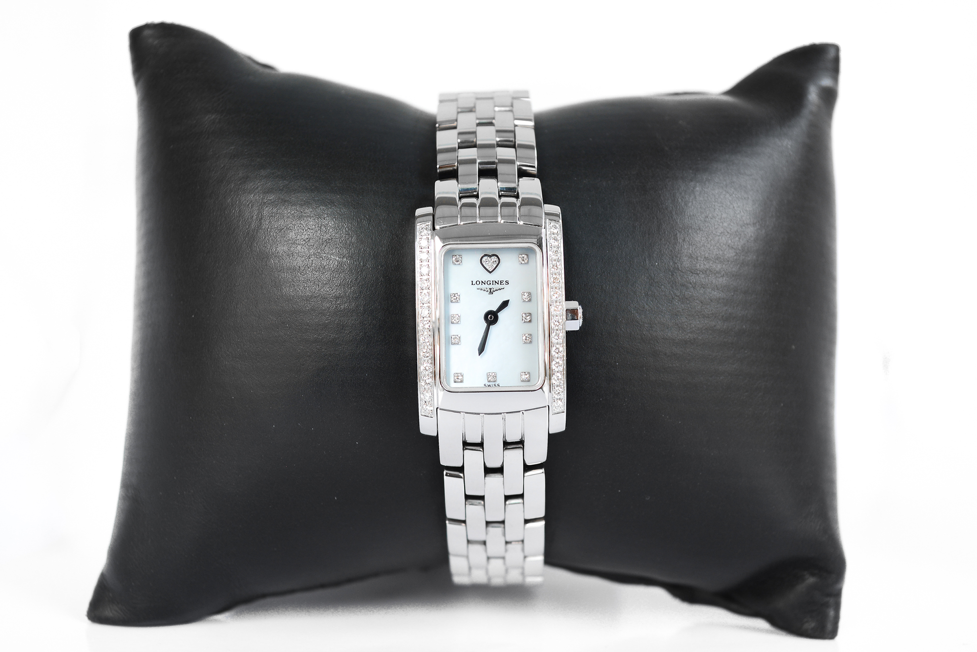 Longines DolceVita Mini lady หน้ามุกฟ้า หลักเพชร ขอบเพชร