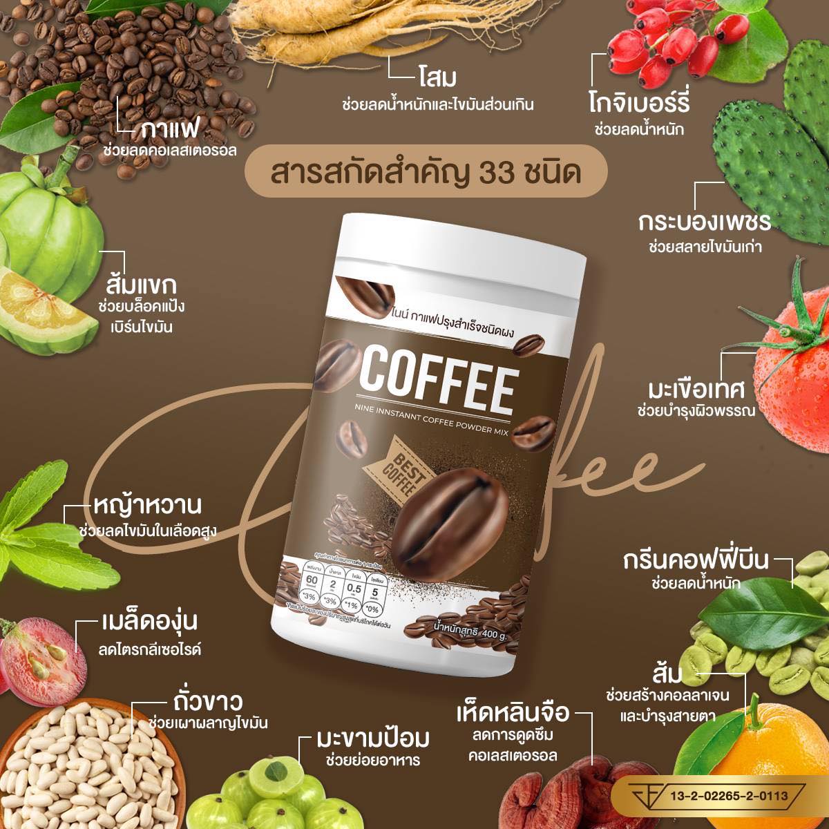คอฟฟี่ไนน์ โกโก้ไนน์ กาแฟไนน์ Cocoa Nine & Coffee Nine โกโก้ กาแฟ เครื่องดื่มเพื่อสุขภาพ คุมหิว เร่งเผาผลาญ