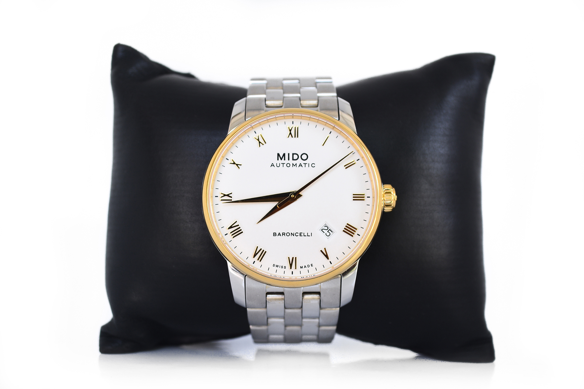 Mido Baroncelli Automatic King Size 2tone หน้าขาว หลักโรมัน