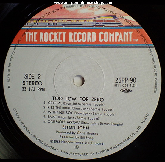 Elton John - Too Low For Zero