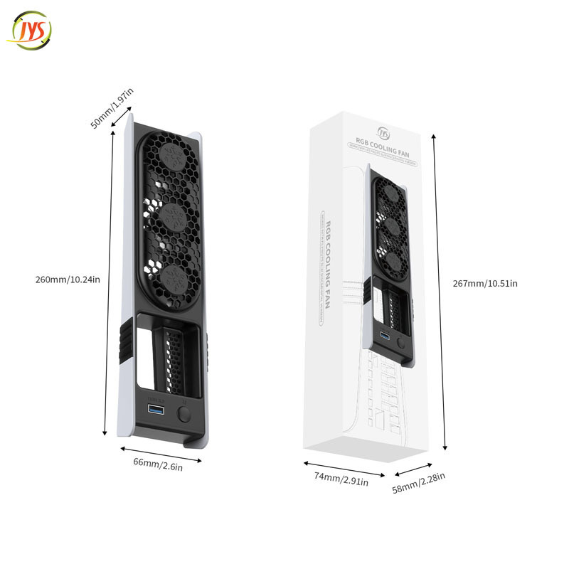 JYS พัดลมระบายอากาศ for PS5Slim & PS5Pro RGB Cooling Fan รุ่น JYS-P5228