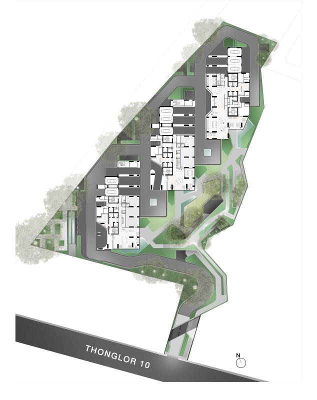 ด่วนขายดาวน์ Park Origin Thonglor (พาร์ค ออริจิ้น ทองหล่อ) 2 ห้องนอน 1 ห้องน้ำ ขนาด 40.5 ตรม. มีอ่างอาบน้ำ