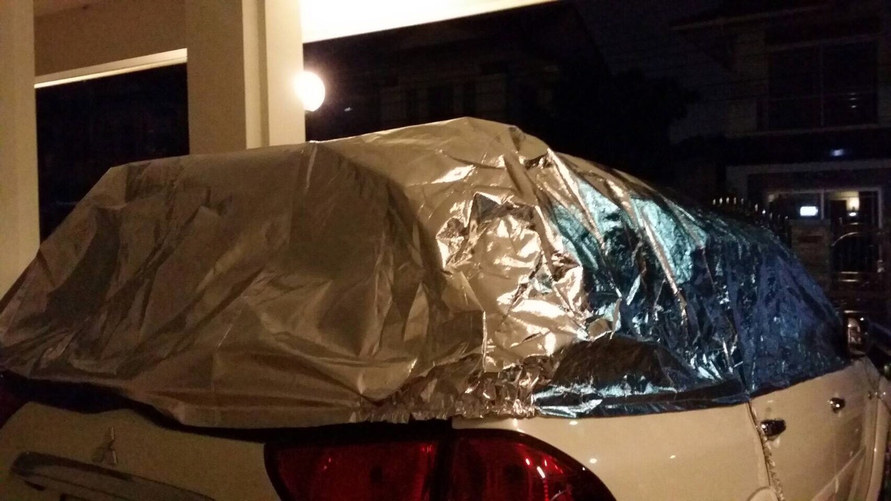 Sunaway ผ้าคลุมรถกันร้อน 100% (สำหรับ MPV-SUV ครึ่งคัน)