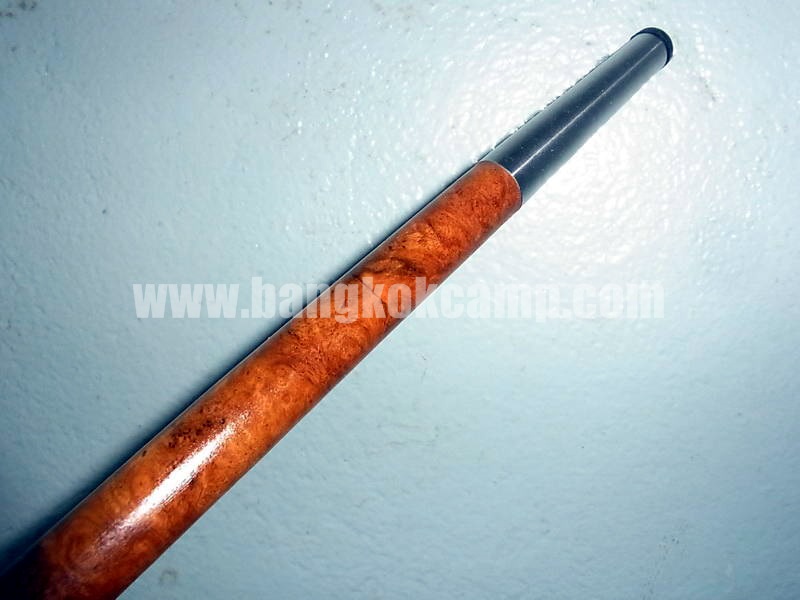 ไม้หายาก... ไม้ตะพด(ไม้ปุ่มประดู่, ปมประดู่) ลายสวยมาก หัว+ท้ายไททาเนียม หัวทรงลูกจันทร์