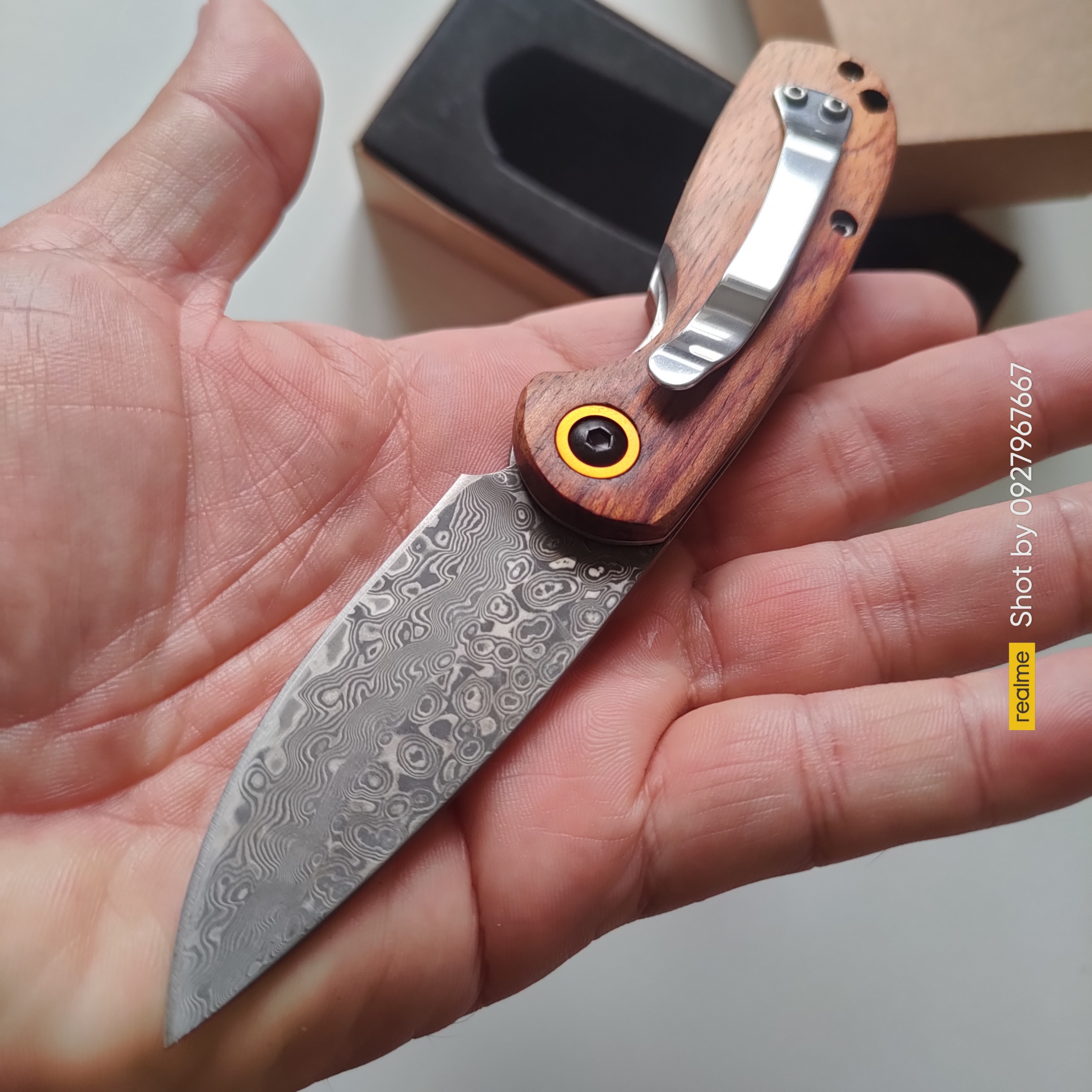 มีดพับ ดามัสกัส Damascus แท้