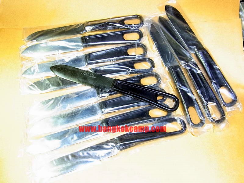 มีดญี่ปุ่น KIFFE ปี1960 สมัยสงครามเวียดนาม ใหม่เก่าเก็บ ไม่ผ่านการใช้ (Mess Stainless knife Japan Kiffe stamped Vintage on Vietnam or Korean war.)