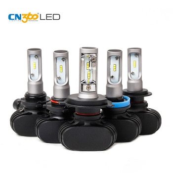 หลอด LED ขั้ว H7-CSP ชิป ความสว่าง 4000LMต่อหลอดระบายความร้อนด้วยซิงค์ ประกัน 3 เดือน