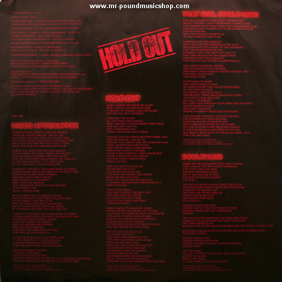 Jackson Browne - Hold Out