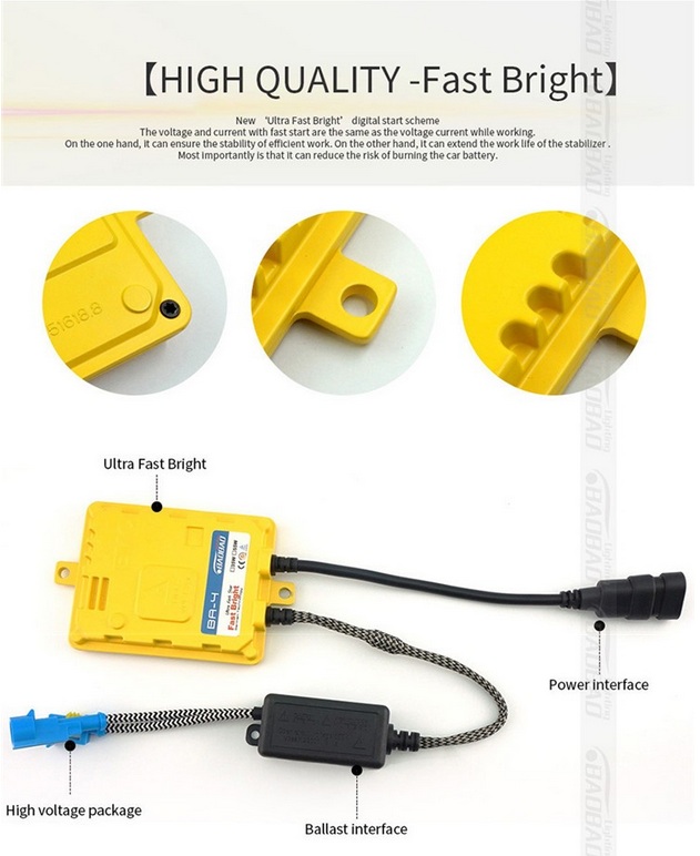 ฺฺBallast 55วัตต์ รุ่น EMC คุณภาพสูง สีเหลืองคุณภาพดีมาก สว่างเร็ว ทนทานครับจำนวน 1 คู่ ประกัน 1 ปี