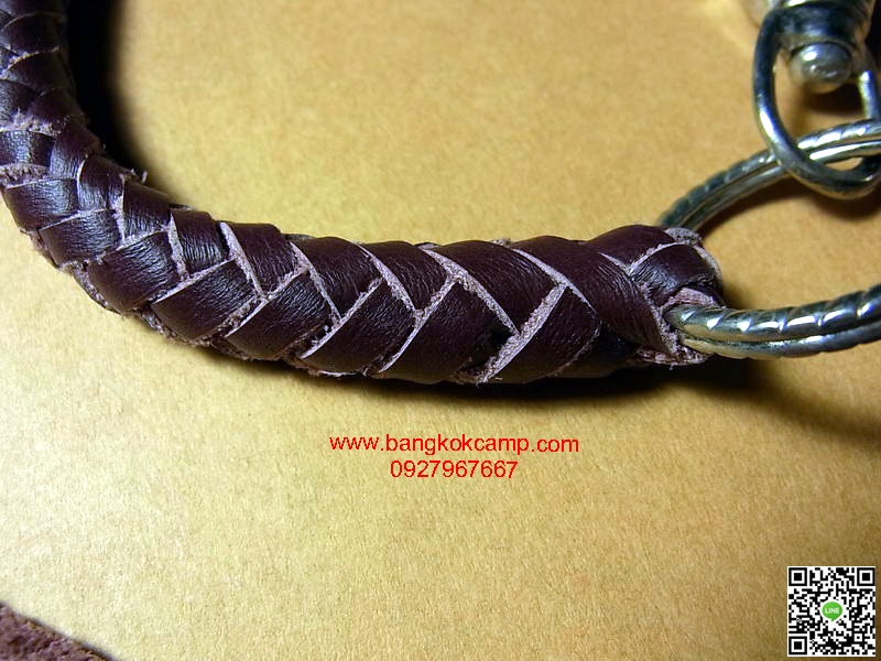 สายคล้องหนังแท้ สีน้ำตาล