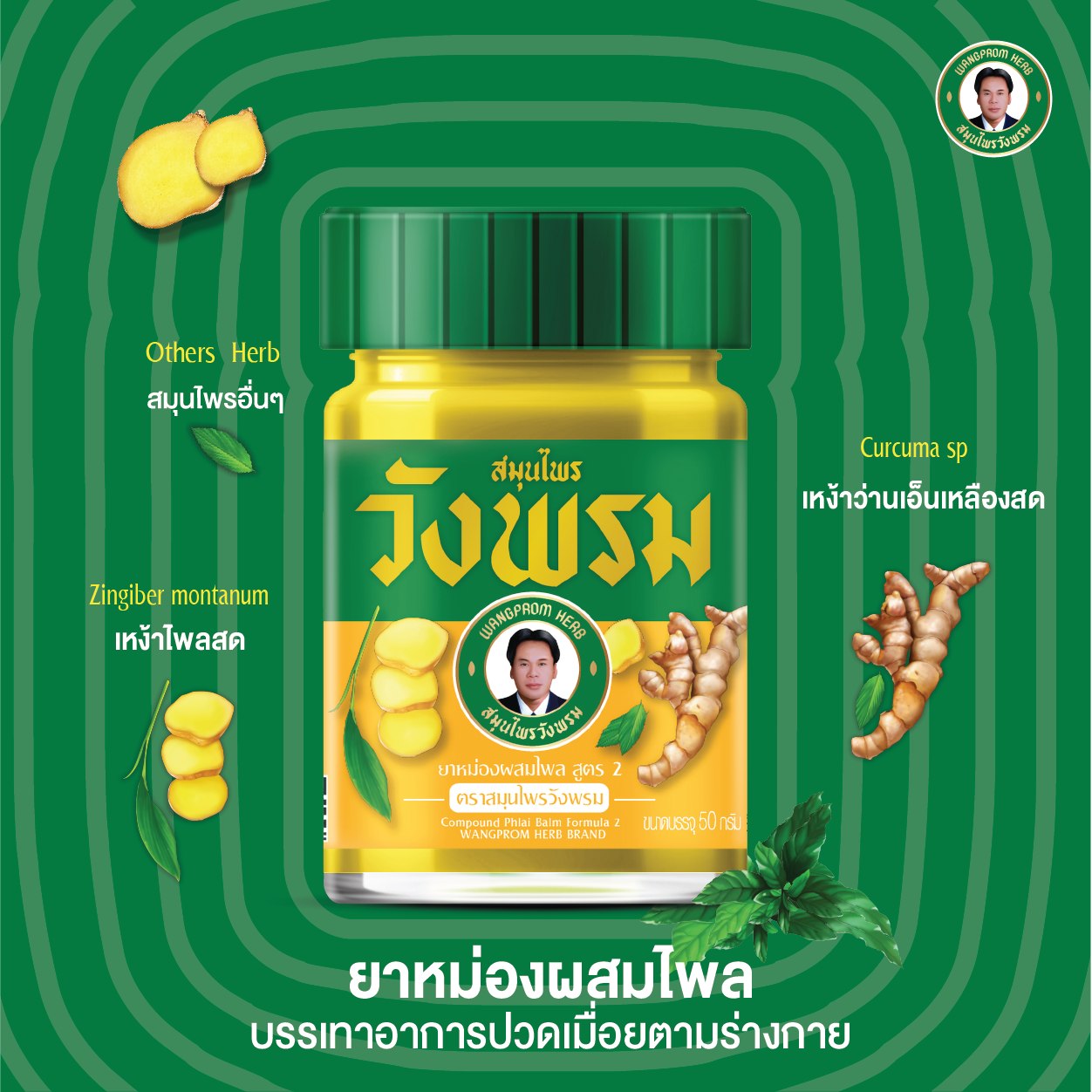 วังพรม ยาหม่องสูตรไพล 50g.