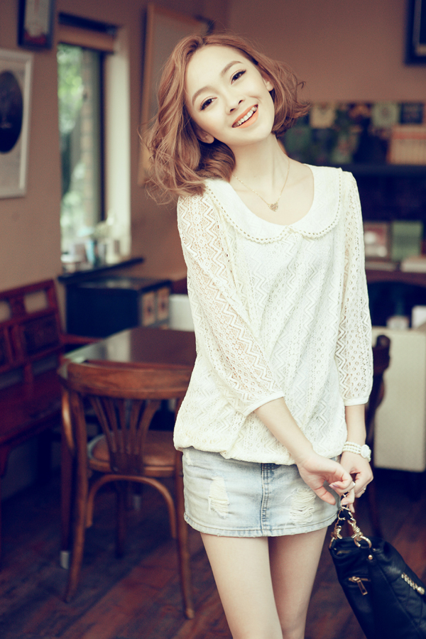 เสื้อลูกไม้แฟชั่น สไตล์เกาหลี แบรนด์ R.JSTORY ชุดน่ารัก คู่กับคนน่ารัก ASIA STREET FASHION