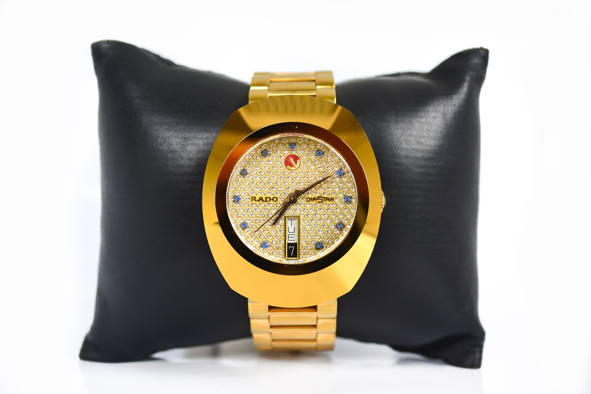 Rado Diastar Automatic เรือนทอง พลอยฟ้า สายหนา