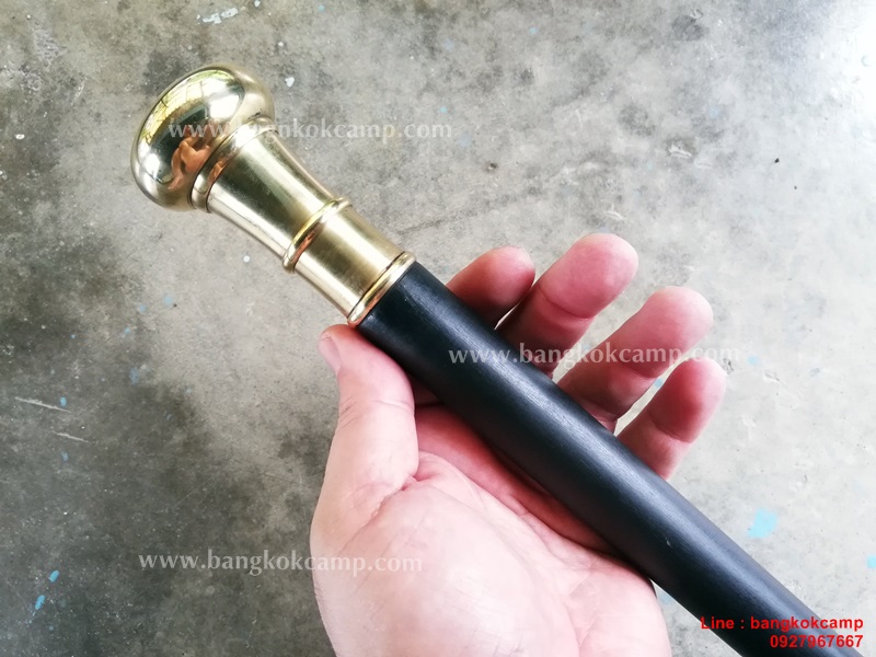 ไม้ตะพด (แบบ 22เงิน) หัวทองเหลือง ทรงแป้น ร.5