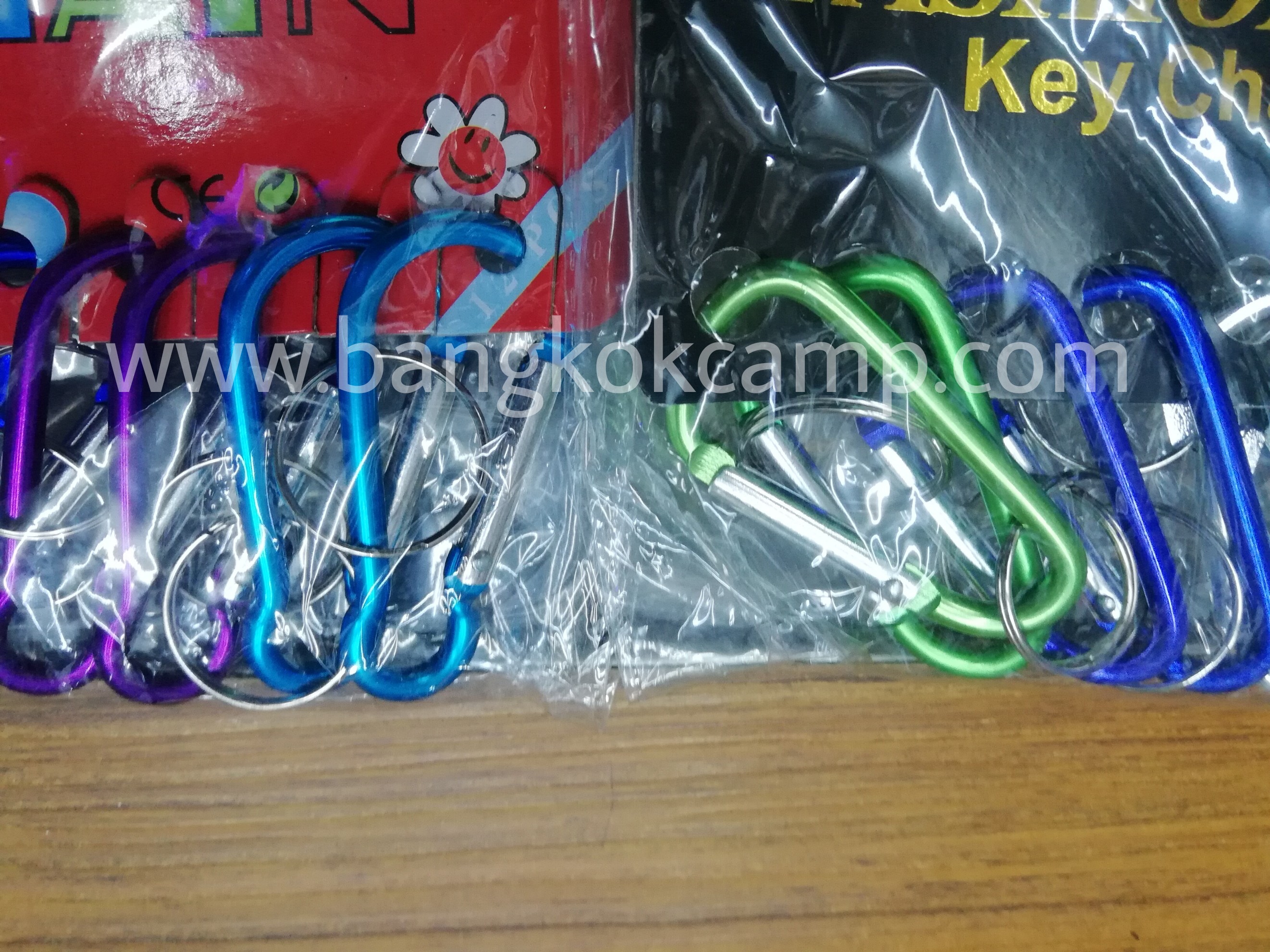 พวงกุญแจ คาราบิเนอร์ Carabiners สแน็ปลิงค์ Snaplink ตะขอเกี่ยว - อลูมิเนียม (แบบบอลลูน) 1.5นิ้ว (12อัน-คละสี)