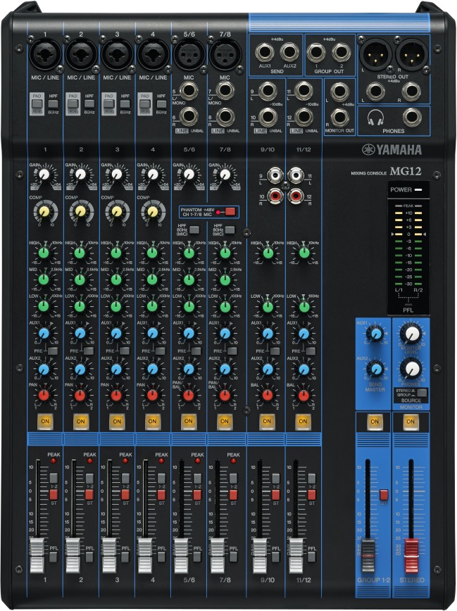 MG12 YAMAHA MIXERS 12Input(4mono+4stereo)