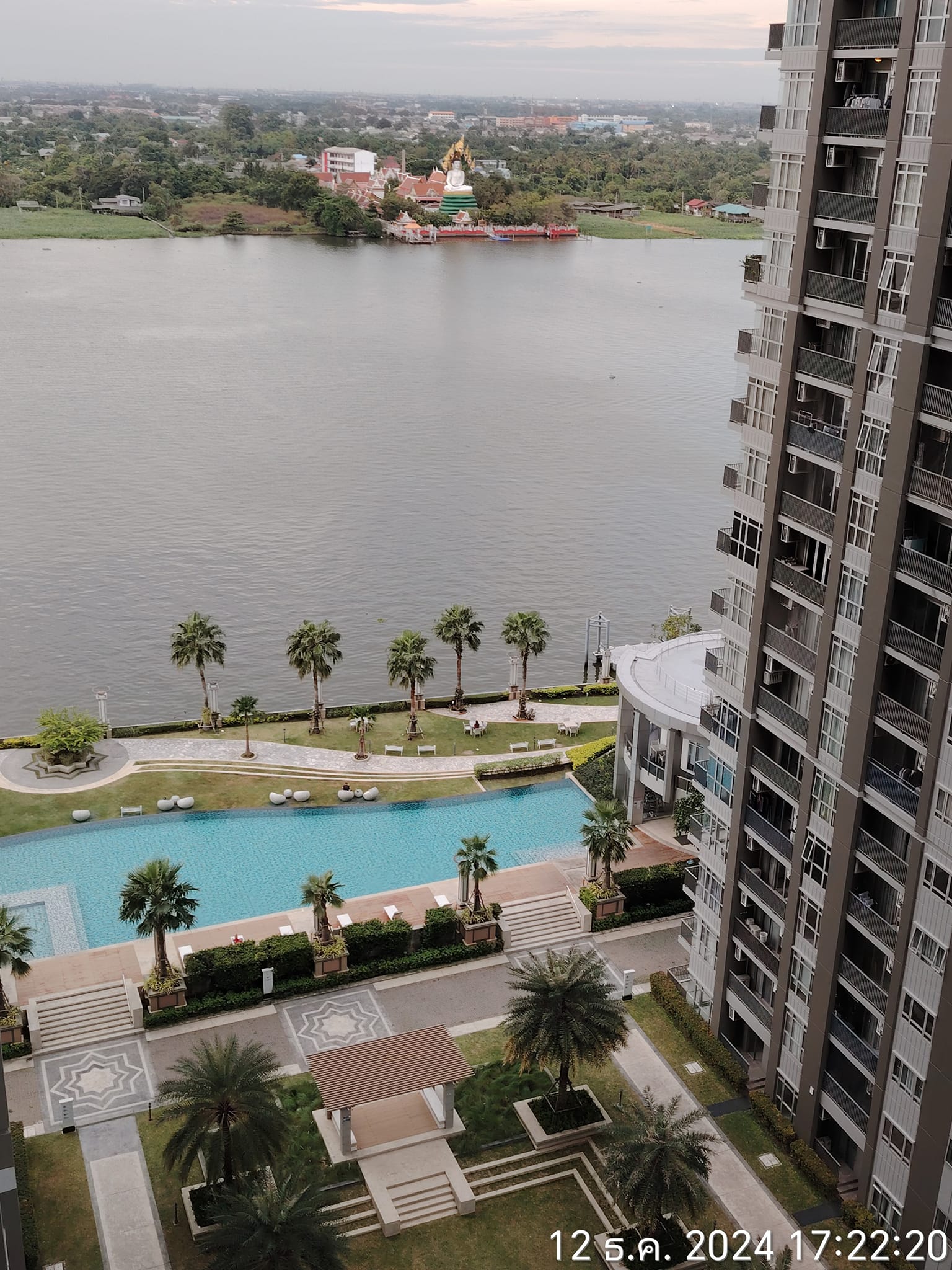 ขายคอนโด Manor Sanambinnam : แมเนอร์ สนามบินน้ำ ขนาดห้อง 39.20 ตร.ม. 1 ห้องนอน 1 ห้องน้ำ ห้องมุม ชั้น 15 วิวแม่น้ำ