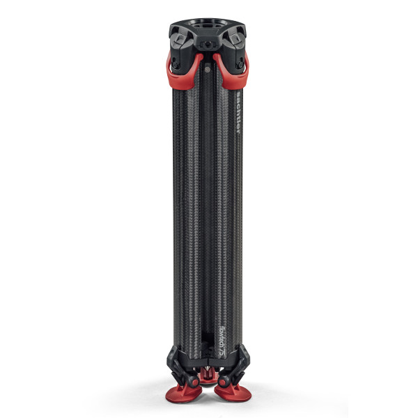 Sachtler Flowtech 75 MS Carbon Fiber Tripod with Mid-Level Spreader Rubber Feet