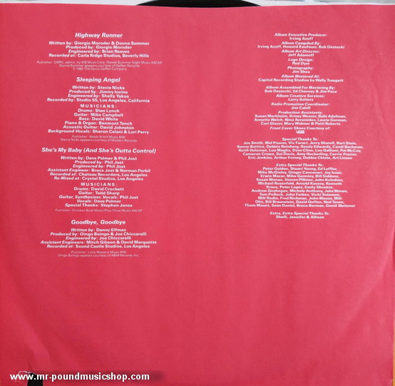 Various Artists - Fast Times At Ridgemont High • Music From The Motion Picture