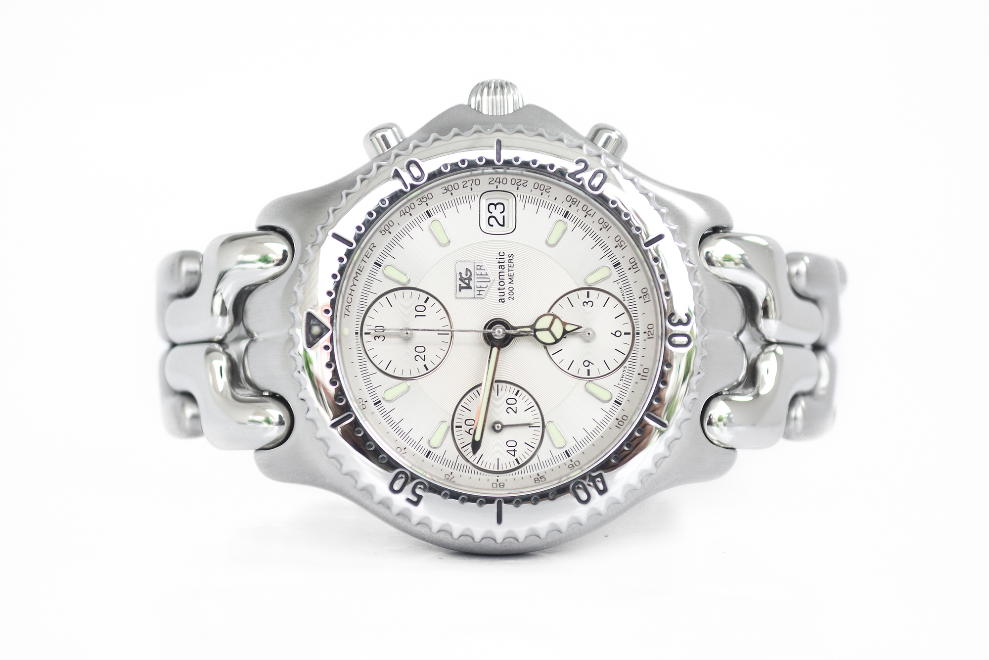 Tag Heuer King Size Automatic Chronograph Silver ก้างปลา