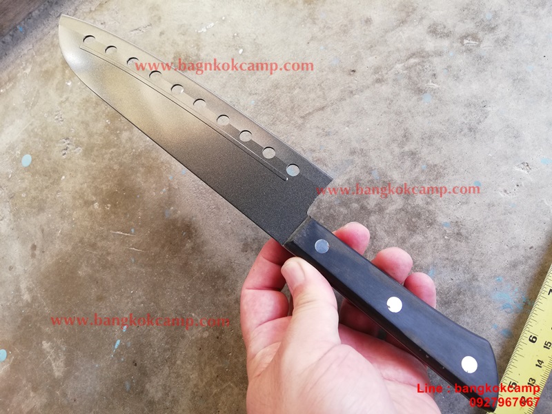 มีดครัว/มีดเชฟ ใบเคลือบเทฟลอน เนื้อไม่ติดมีด ใบมีด8นิ้ว ใหม่