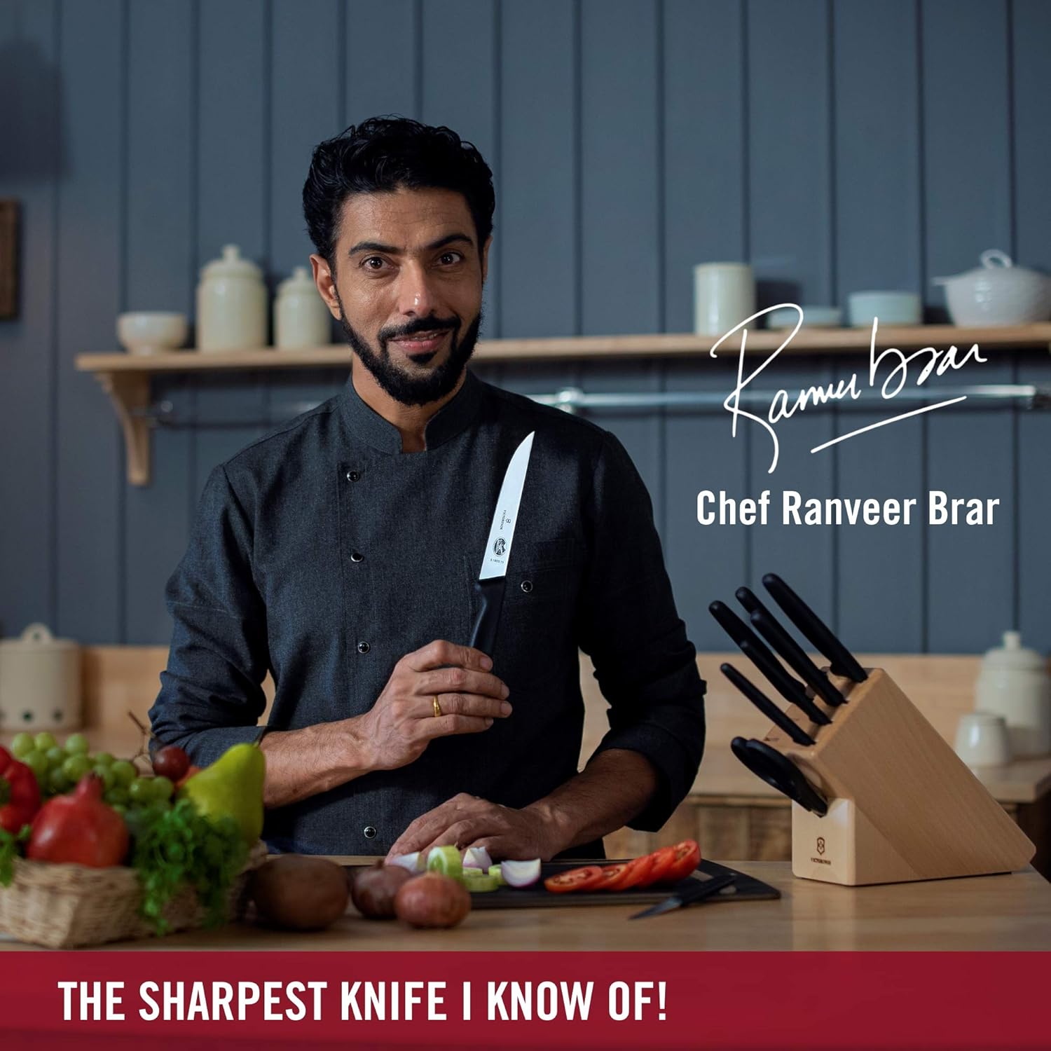 มีด Victorinox Plain Edge Round Tip Slicing Knife, Black, 5.4203.30