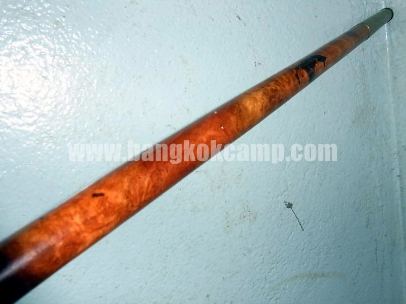 ไม้หายาก... ไม้ตะพด(ไม้ปุ่มประดู่, ปมประดู่) ลายสวยมาก หัวไม้ทรงลูกจันทร์ ปลายทองเหลือง