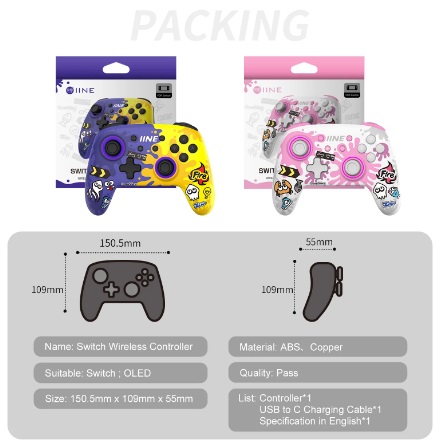 IINE จอยไร้สาย รองรับ NFC Amiibo สําหรับ Nintendo Switch Switch lite Switch OLED