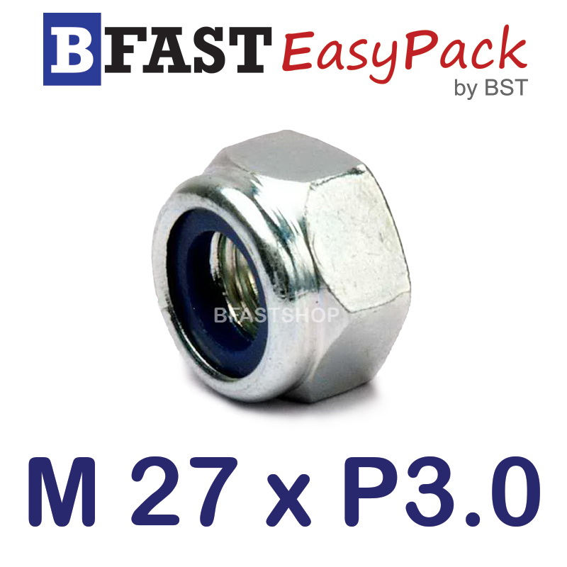 หัวน็อตล็อค M27 x P3.0 ขอบ 41 (1 ตัว)