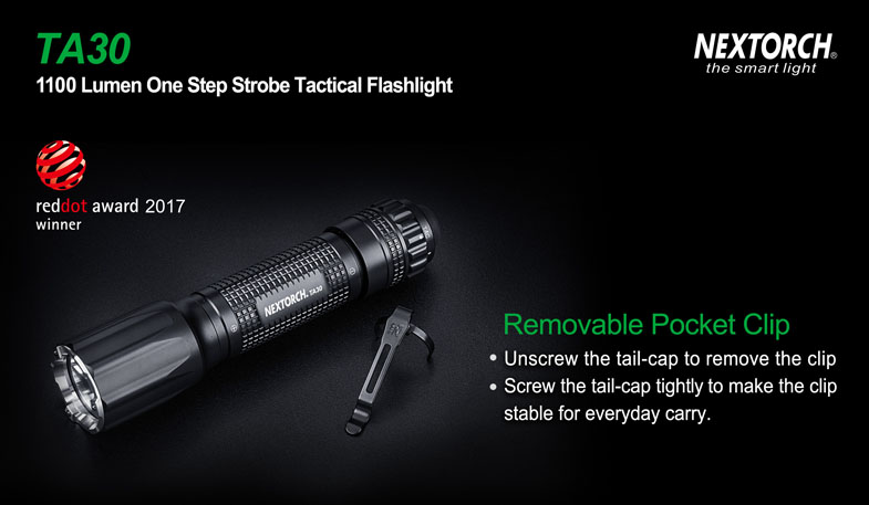 ไฟฉาย Nextorch TA30 1100 Lumens One Step Tactical Flashlight