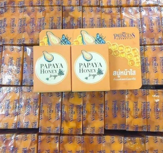 สบู่มะละกอน้ำผึ้งหน้าใส PAPAYA HONEY SOAP