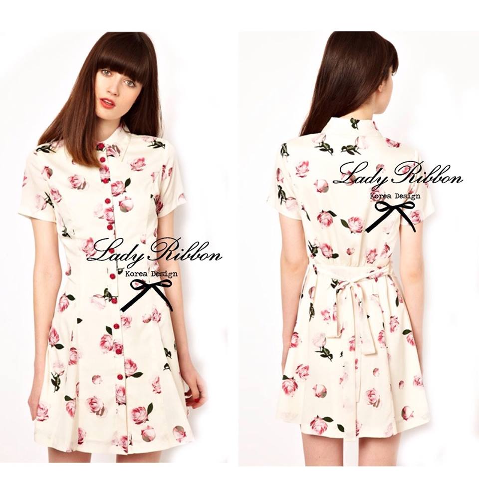 Lady Ribbon\'s Made Nishe Rose Print Mini Dress, ASOS Nishe Exclusive Collection