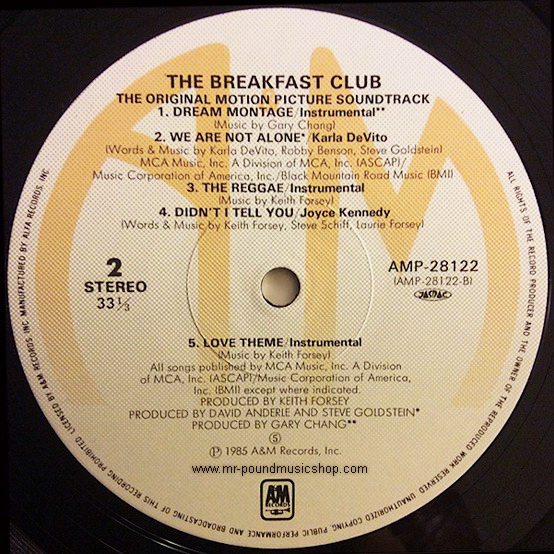 Various Artists - The Breakfast Club (Original Motion Picture Soundtrack)