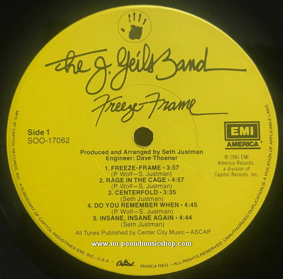 The J. Geils Band - Freeze-Frame