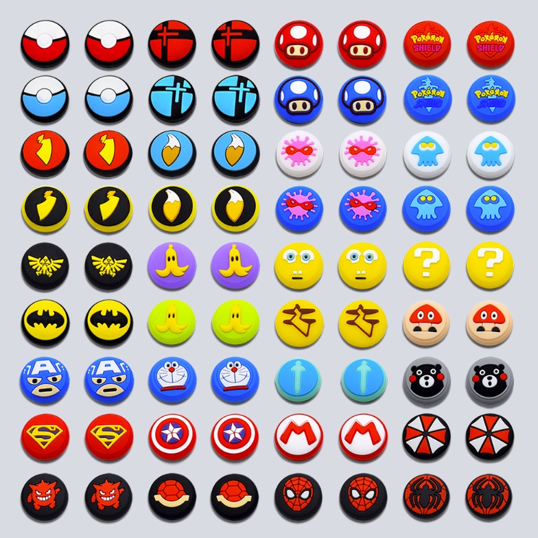 (1ชิ้น)ซิลิโคนอนาล็อกลายน่ารัก for Switch joy-con V1 V2 LITE OLED