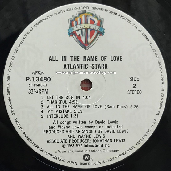 Atlantic Starr - All in The Name of Love