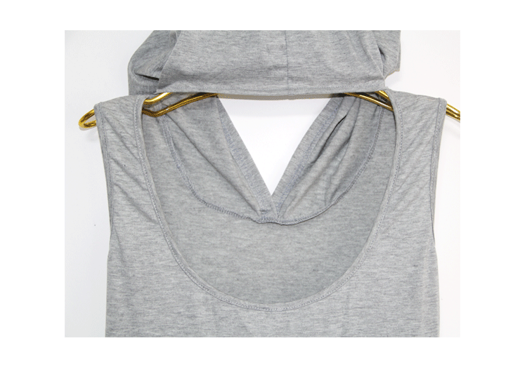 MAXI DRESS ชุดเดรสยาว มีหมวกฮูด กระเป๋าด้านข้าง สีเทา แฟชั่นเที่ยว ใส่ทำงาน ผ้าชีฟองผสมคอนตอน สวยน่ารักมากๆ ASIA STREET FASHION