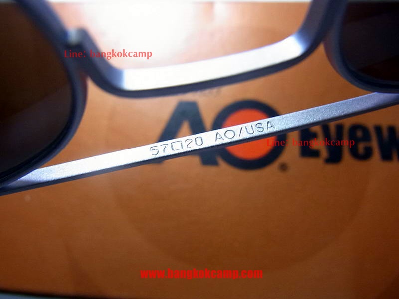 แว่นกันแดด แว่นนักบิน AO Original Pilot ...Matte Chrome (สีเงินด้าน) เลนส์เทา...Made in USA ใหม่ แท้