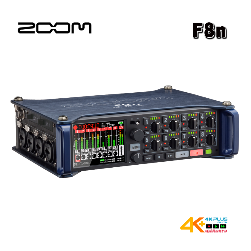 ZOOM F8n Multi-Track Field Recorder เครื่องบันทึกเสียงแบบพกพา