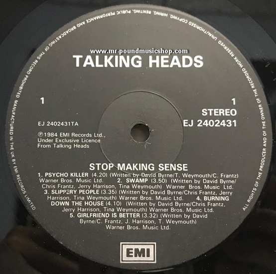 Talking Heads - Stop Making Sense