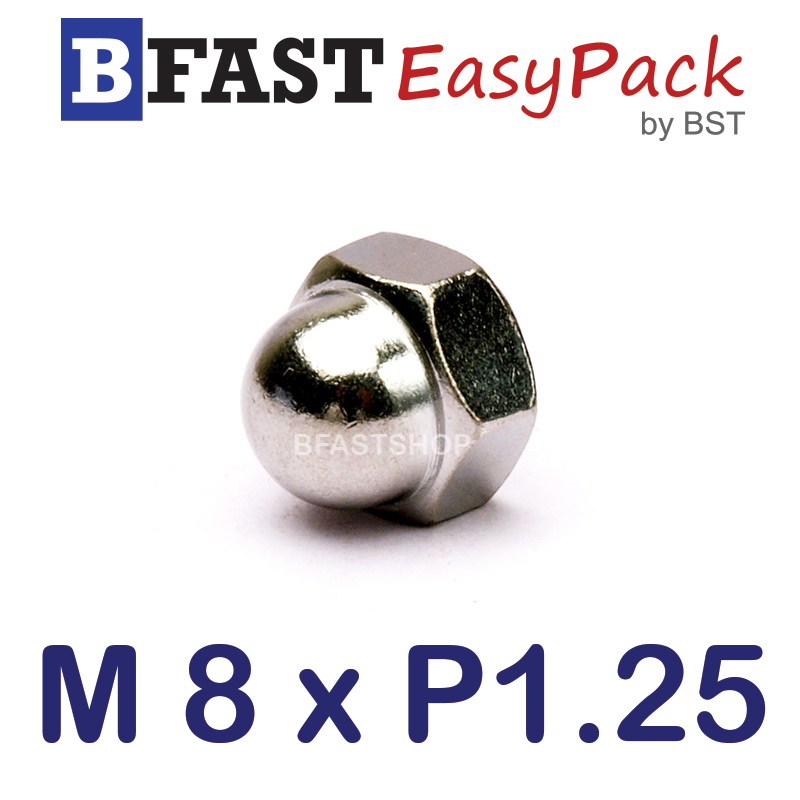 หัวน็อตหมวก M8 x P1.25 (6 ตัว/ถุง)