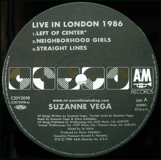 Suzanne Vega - Live in London 1986