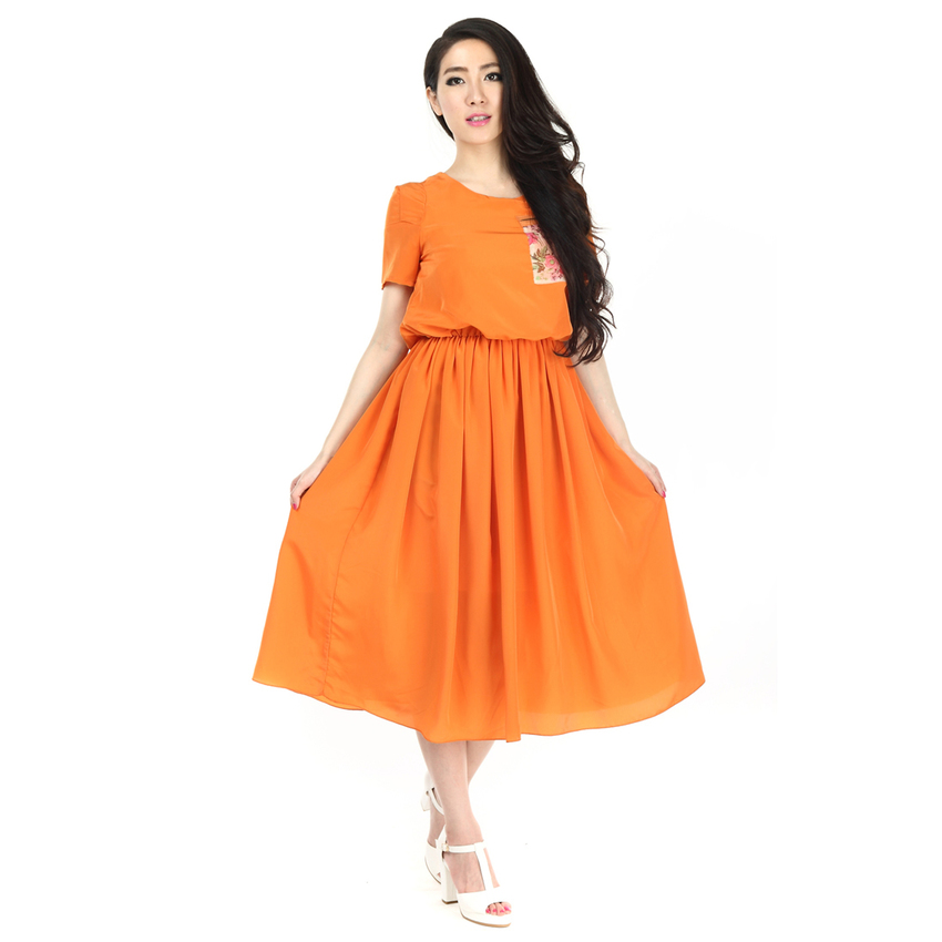 Bigsale Fashion เดรส Candy colour maxi