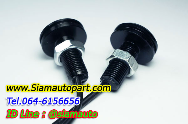 หลอดไฟเดไลท์ ไฟตาแมว 2สี 12SMD สีขาวเลี้ยวส้ม