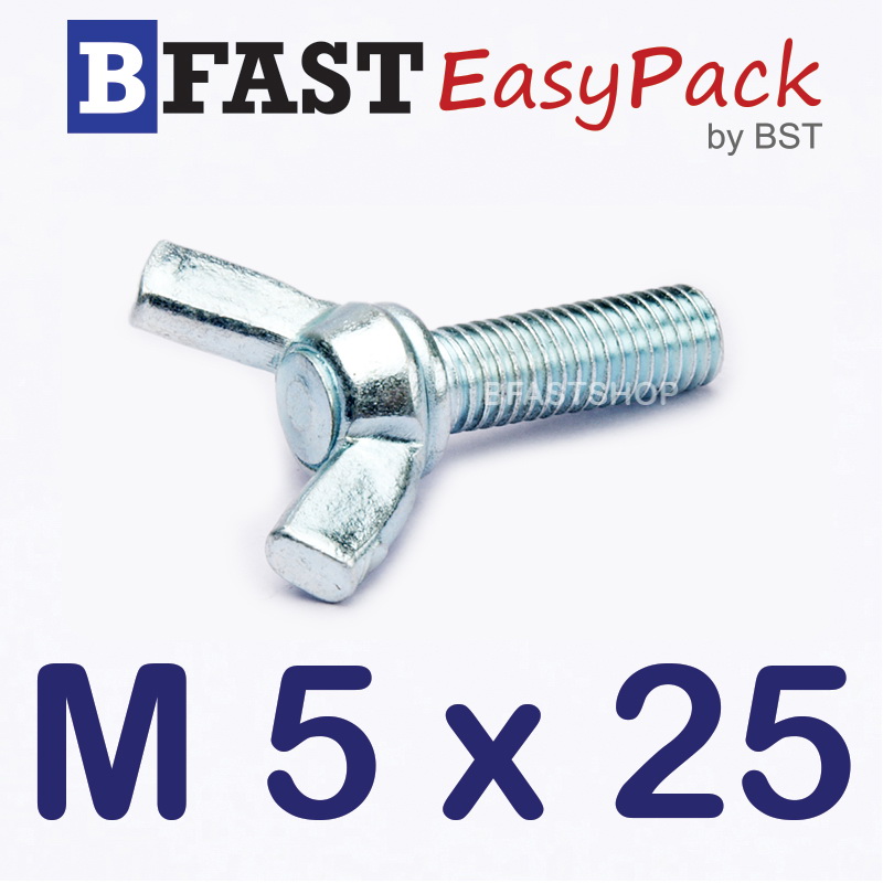 สกรูหางปลาหูกระต่าย M5 x 25 (5 ตัว/ถุง)